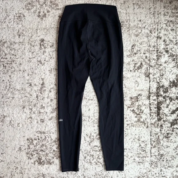 ALO Yoga Ripped Warrior High-Waist Leggings in Black - Picture 3 of 10